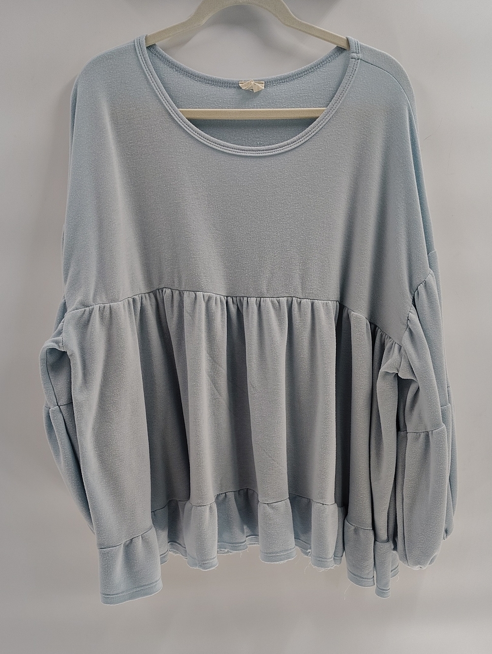 Blue Buttercup babydoll peplum sweatshirt top Oversized XL *Read Measurements
